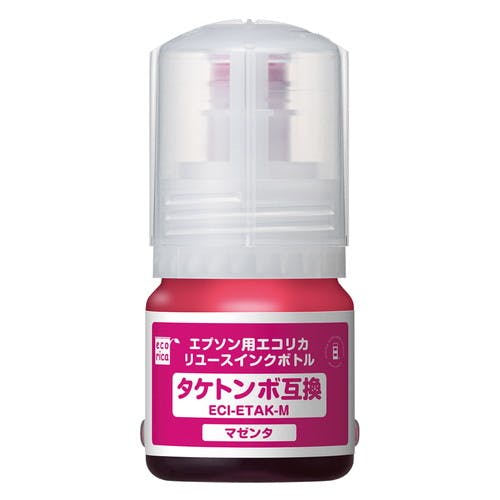 エコリカ EPSON TAK-M対応 リユース インクボトル タケトンボ プリンターインク マゼンタ(染料) メーカー在庫品 インクカートリッジ・インクリボン エコリカ EPSON TAK-M対応 リユース インクボトル タケトンボ プリンターインク マゼンタ(染料) メーカー在庫品 インクカートリッジ・インクリボン