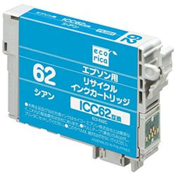 ICC62互換 エコリカ リサイクルインク エプソン シアン