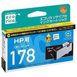 178 CB316HJ互換 エコリカ リサイクルインク HP ブラック(顔料) 残量検知非 メーカー在庫品 インクカートリッジ・インクリボン 178 CB316HJ互換 エコリカ リサイクルインク HP ブラック(顔料) 残量検知非 メーカー在庫品 インクカートリッジ・インクリボン