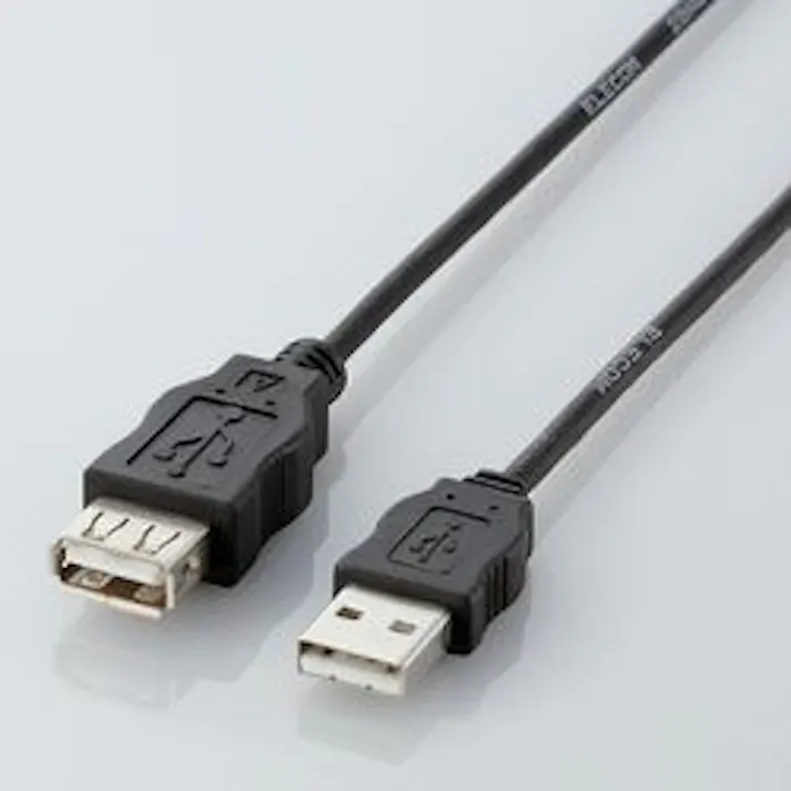 EU RoHS指令準拠USB延長ケーブル 2.0m ブラック USB-ECOEA20 メーカー在庫品