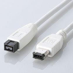 IEEE1394b FireWireケーブル 9pin-6pin 1.0m IE-961WH パソコン・周辺機器 IEEE1394b FireWireケーブル 9pin-6pin 1.0m IE-961WH パソコン・周辺機器