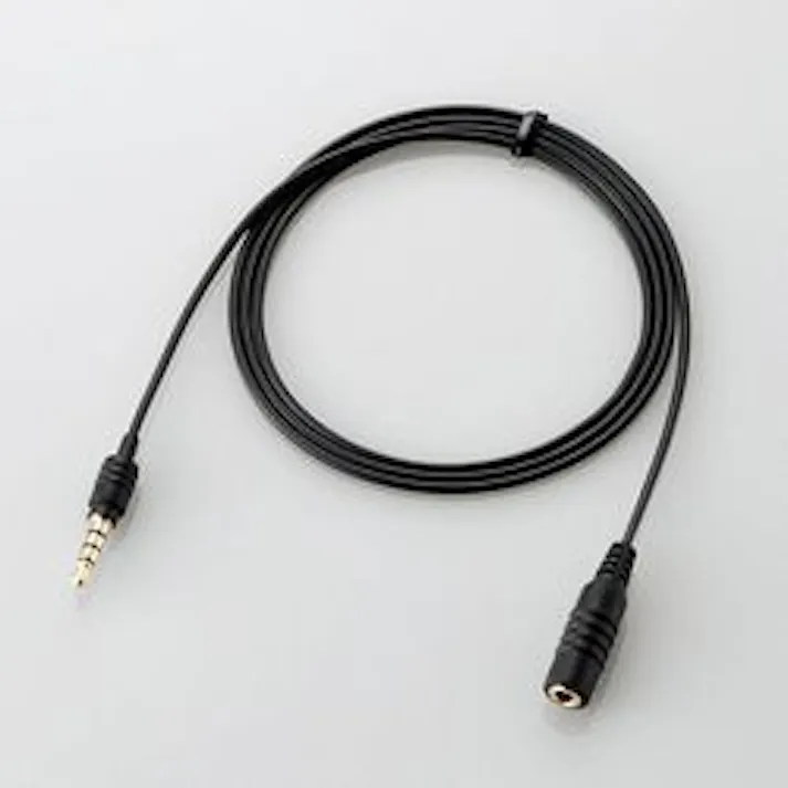 4極延長ヘッドホンケーブル 1.0m S型 ブラック MPA-EHPS10BK