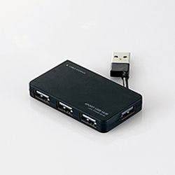 USBHUB2.0 ケーブル収納 バスパワー 4ポート ブラック U2H-YKN4BBK パソコン・周辺機器 USBHUB2.0 ケーブル収納 バスパワー 4ポート ブラック U2H-YKN4BBK パソコン・周辺機器