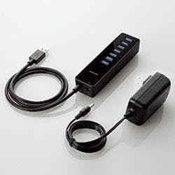USBHUB3.0 マグネット付き セルフパワー 7ポート ブラック メーカー在庫品 パソコン・周辺機器 USBHUB3.0 マグネット付き セルフパワー 7ポート ブラック メーカー在庫品 パソコン・周辺機器