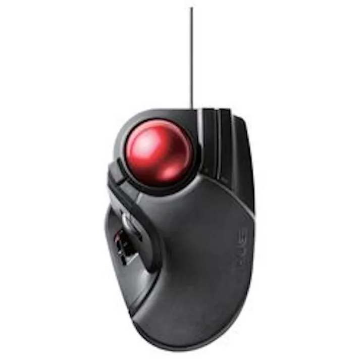 トラックボールマウス 大玉 8ボタン チルト機能 有線 ブラック
