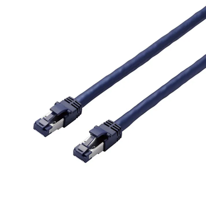 LANケーブル CAT8 爪折れ防止 1m ブルーメタリック LD-OCTT BM10