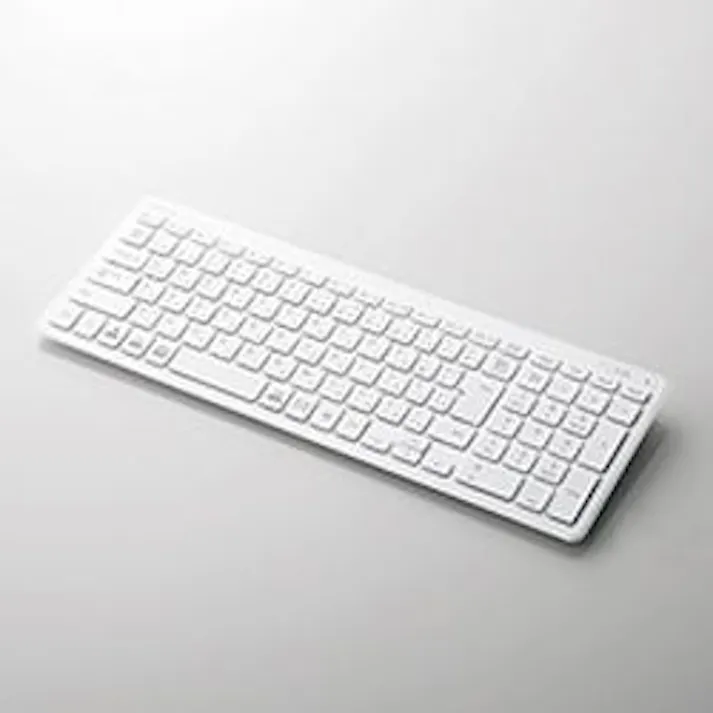 Bluetoothコンパクトキーボード パンタグラフ式 マルチOS ホワイト