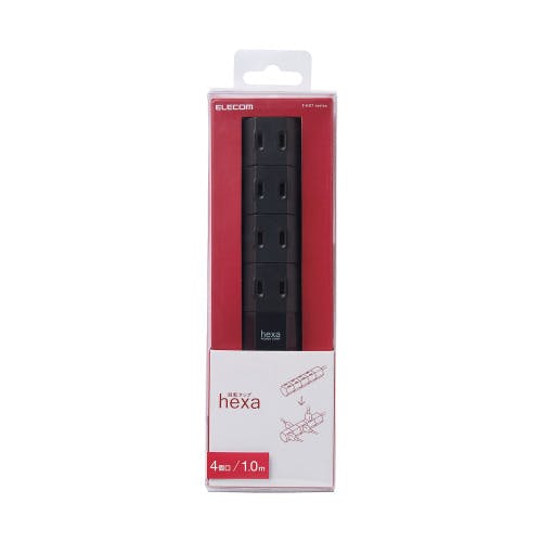 延長コード 電源タップ 1m 2ピン 4個口 回転型デザインタップ 黒 メーカー在庫品 電源ケーブル・延長コード 延長コード 電源タップ 1m 2ピン 4個口 回転型デザインタップ 黒 メーカー在庫品 電源ケーブル・延長コード