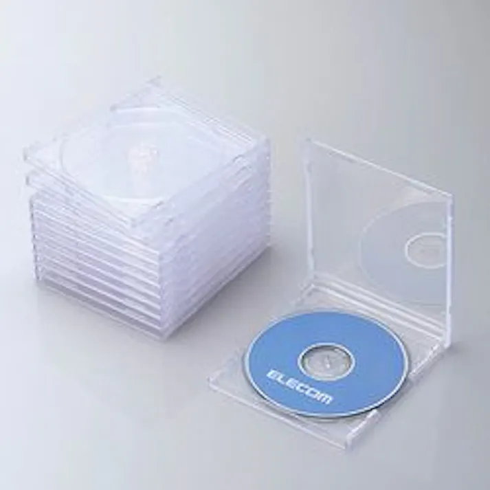 CD DVDプラケース 1枚収納 10パック クリア CCD-JSCN10CR