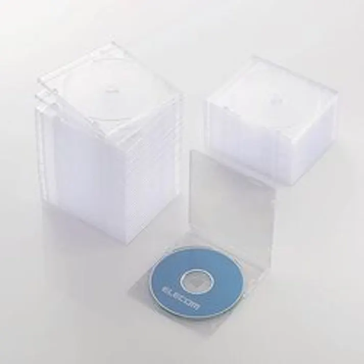 CD DVDスリムプラケース 1枚収納 50パック クリア CCD-JSCS50CR