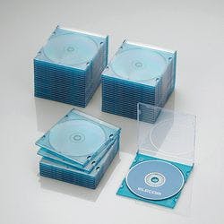 CD DVDスリムプラケース 1枚収納 50パック クリアブルー パソコン・周辺機器 CD DVDスリムプラケース 1枚収納 50パック クリアブルー パソコン・周辺機器