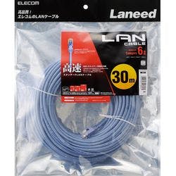 LAN�P�[�u�� CAT6 ���� 30m �u���[ LD-GPN BU30 �p�\�R���E���Ӌ@��