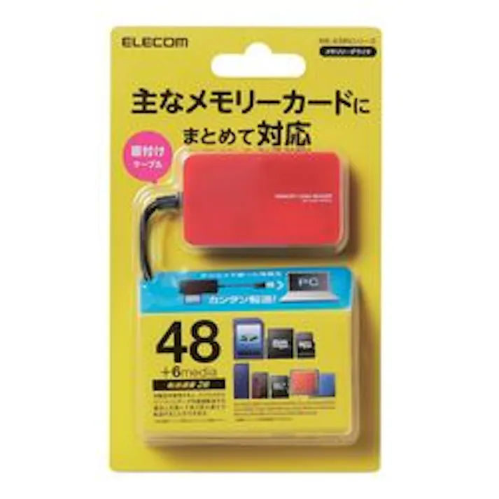 メモリリーダライタ SD+MS+CF対応 レッド MR-A39NRD