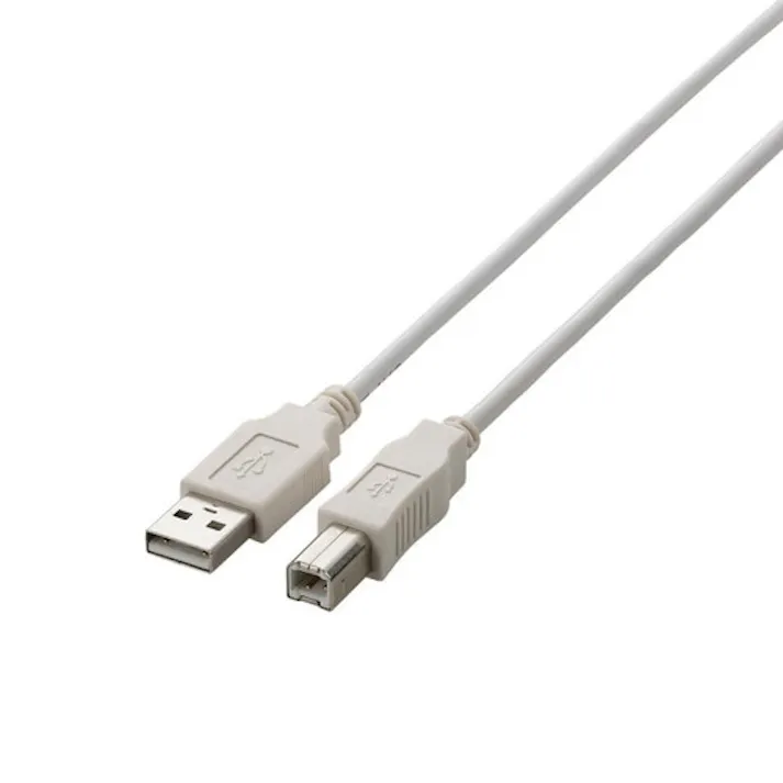 USB2.0ケーブル A-Bタイプ ノーマル 2m ホワイト U2C-BN20WH メーカー在庫品