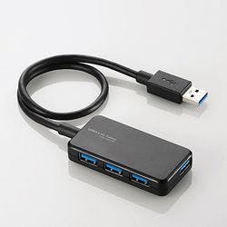 USBHUB3.0 バスパワー タブレット向け 4ポート ブラック U3H-A411BBK パソコン・周辺機器 USBHUB3.0 バスパワー タブレット向け 4ポート ブラック U3H-A411BBK パソコン・周辺機器