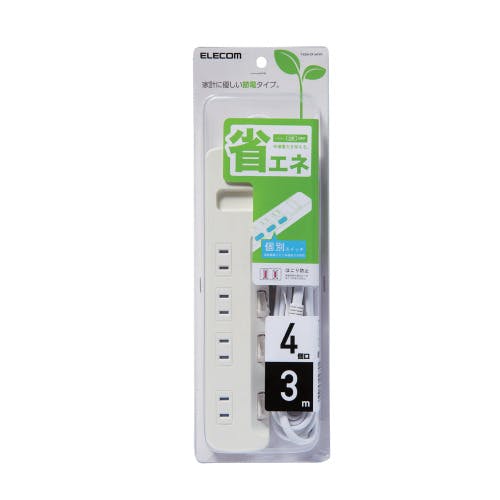 延長コード 電源タップ 3m 2ピン 4個口 個別スイッチ付 省エネ ほこり防止 メーカー在庫品 電源ケーブル・延長コード 延長コード 電源タップ 3m 2ピン 4個口 個別スイッチ付 省エネ ほこり防止 メーカー在庫品 電源ケーブル・延長コード