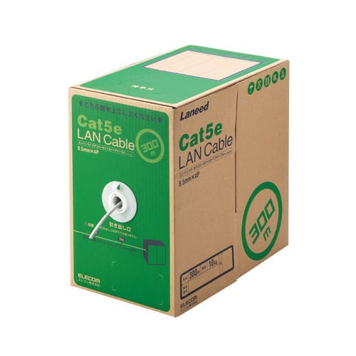 RoHS対応LANケーブル CAT5E 300m ライトグレー 簡易パッケージ パソコン・周辺機器 RoHS対応LANケーブル CAT5E 300m ライトグレー 簡易パッケージ パソコン・周辺機器
