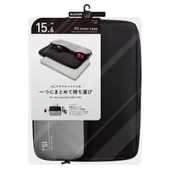 PC用インナーバッグ ポケット付 15.6インチ ブラック BM-IBPT15BK