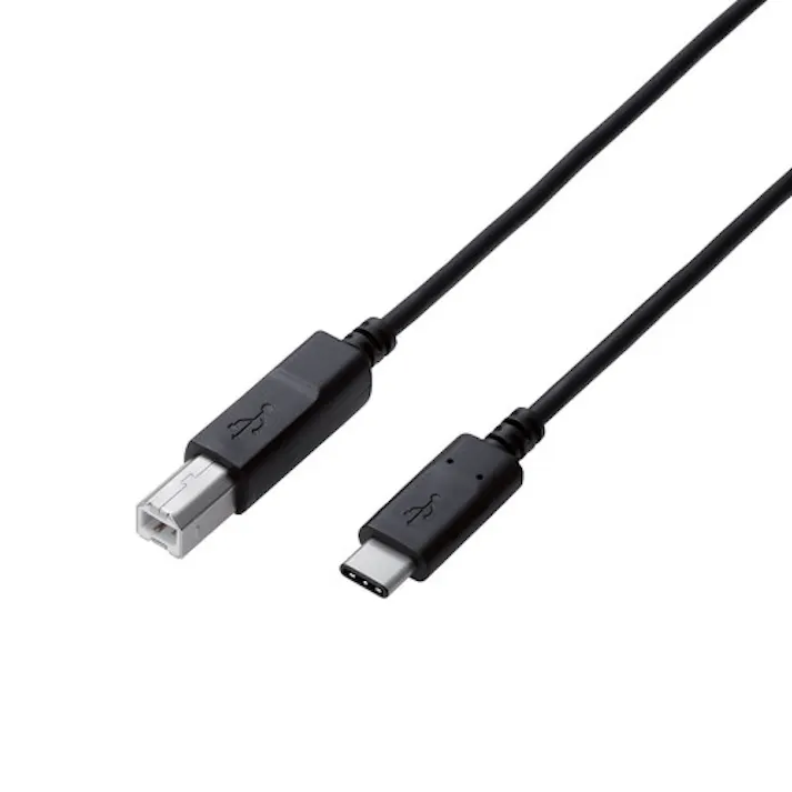 USB2.0ケーブル C-Bタイプ 認証品 3A出力 0.5m ブラック U2C-CB05NBK