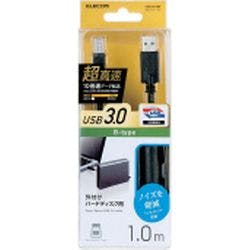 フェライトコア付き USB3.0ケーブル(A-B) 1.0m ブラック USB3-BF10BK メーカー在庫品 パソコン・周辺機器 フェライトコア付き USB3.0ケーブル(A-B) 1.0m ブラック USB3-BF10BK メーカー在庫品 パソコン・周辺機器