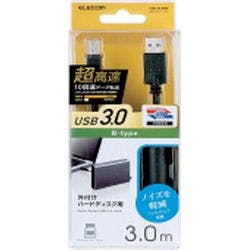 フェライトコア付き USB3.0ケーブル(A-B) 3.0m ブラック USB3-BF30BK パソコン・周辺機器 フェライトコア付き USB3.0ケーブル(A-B) 3.0m ブラック USB3-BF30BK パソコン・周辺機器
