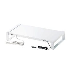 MR-LC204WN 電源タップ+USBハブ付き机上ラック(W500) メーカー在庫品 オフィス家具 MR-LC204WN 電源タップ+USBハブ付き机上ラック(W500) メーカー在庫品 オフィス家具