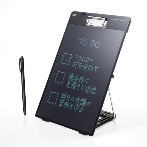 クリップ付き電子メモパッド パソコン・周辺機器 クリップ付き電子メモパッド パソコン・周辺機器