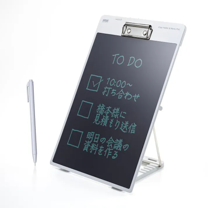 クリップ付き電子メモパッド メーカー在庫品