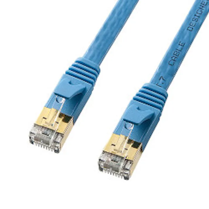 カテゴリ7フラットLANケーブル 5m ブルー KB-FL7-05BLN メーカー在庫品