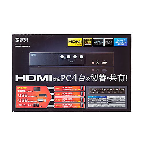 HDMI対応パソコン自動切替器(4:1) SW-KVM4HHC メーカー在庫品 パソコン・周辺機器 HDMI対応パソコン自動切替器(4:1) SW-KVM4HHC メーカー在庫品 パソコン・周辺機器