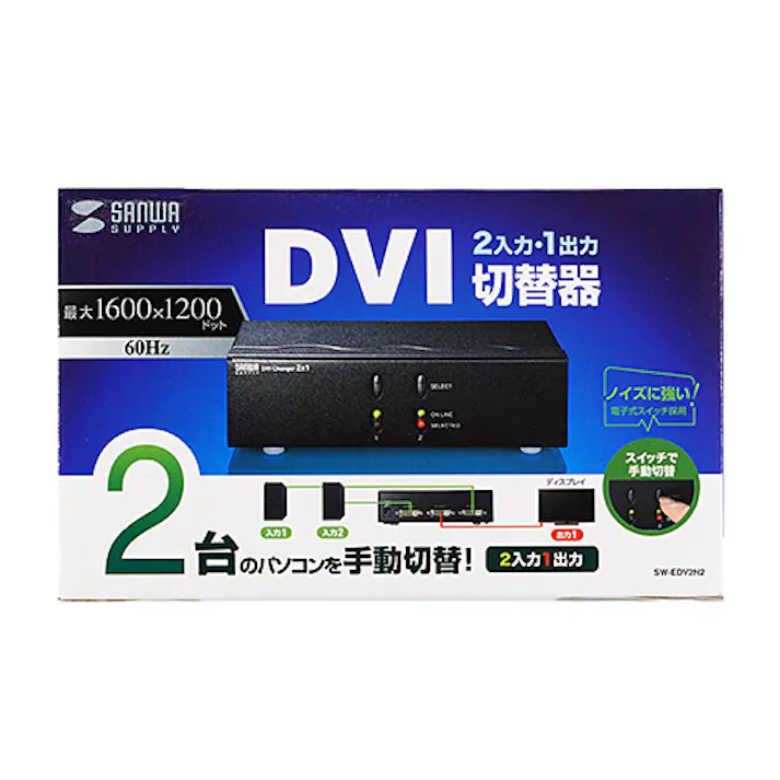 SW-EDV2N2 ディスプレイ切替器(DVI24pin用)・2回路 メーカー在庫品