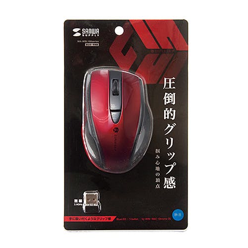 MA-WBL166R 静音ワイヤレスブルーLEDマウス(5ボタン) メーカー在庫品 マウス・キーボード・入力機器 MA-WBL166R 静音ワイヤレスブルーLEDマウス(5ボタン) メーカー在庫品 マウス・キーボード・入力機器