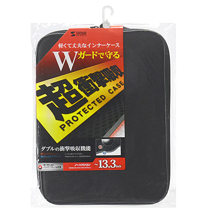低反発3Dメッシュケース(13.3インチ) IN-SG13BK メーカー在庫品
