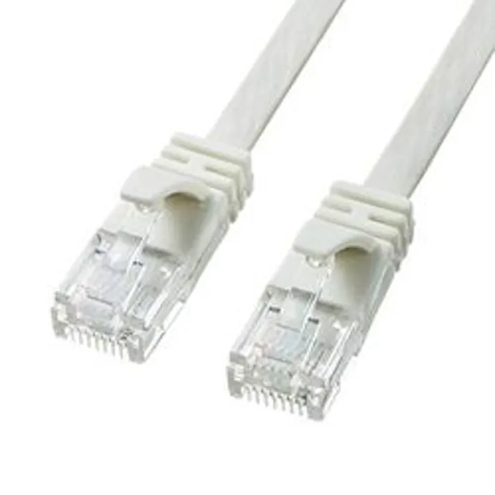 カテゴリ6AフラットLANケーブル 0.5m ホワイト KB-FL6A-005W メーカー在庫品
