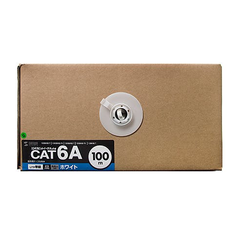カテゴリ6A LANケーブルのみ ホワイト 100m KB-T6A-CB100W パソコン・周辺機器 カテゴリ6A LANケーブルのみ ホワイト 100m KB-T6A-CB100W パソコン・周辺機器