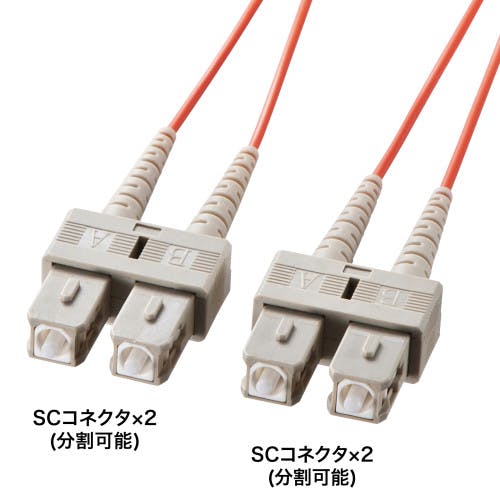 メガネ型光ファイバケーブル(マルチ50μm、SC×2-SC×2、15m) メーカー在庫品 パソコン・周辺機器 メガネ型光ファイバケーブル(マルチ50μm、SC×2-SC×2、15m) メーカー在庫品 パソコン・周辺機器