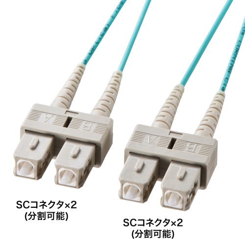メガネ型光ファイバケーブル(マルチ50μmOM3、SC×2-SC×2、1m) メーカー在庫品 パソコン・周辺機器 メガネ型光ファイバケーブル(マルチ50μmOM3、SC×2-SC×2、1m) メーカー在庫品 パソコン・周辺機器