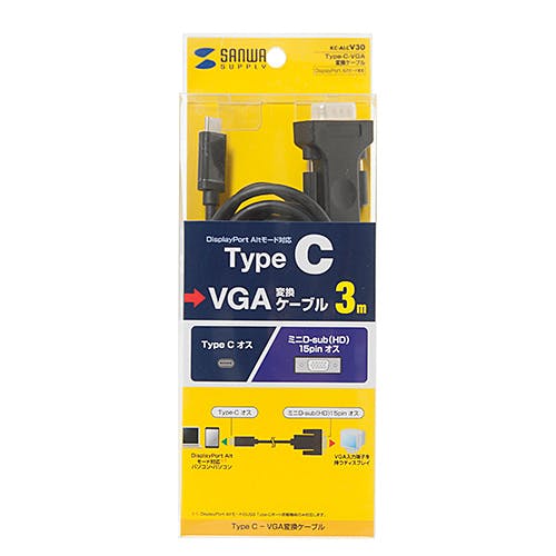 TYPE C-VGA変換ケーブル 3m メーカー在庫品 パソコン・周辺機器 TYPE C-VGA変換ケーブル 3m メーカー在庫品 パソコン・周辺機器