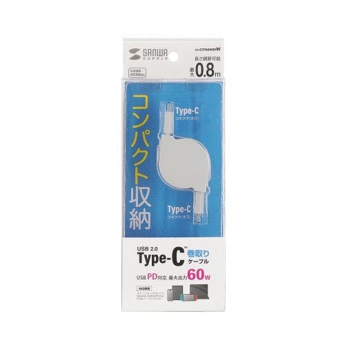 USB2.0 Type-C �����P�[�u�� PD60W �z���C�g �p�\�R���E���Ӌ@��