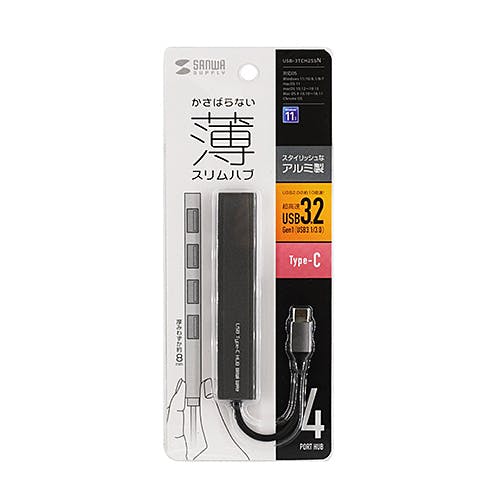 USB-3TCH25SN USB Type-C 4ポートスリムハブ パソコン・周辺機器 USB-3TCH25SN USB Type-C 4ポートスリムハブ パソコン・周辺機器