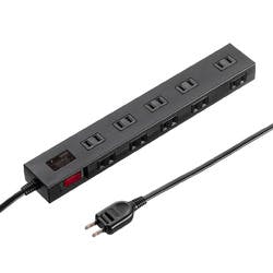 TAP-SP2110N-1BK 雷ガードタップ 1m ブラック 電源ケーブル・延長コード TAP-SP2110N-1BK 雷ガードタップ 1m ブラック 電源ケーブル・延長コード