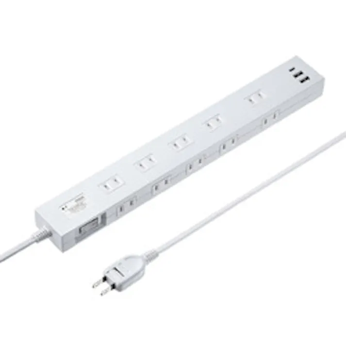 雷タップ 10個口+USB-A+Type-C(PD20W)