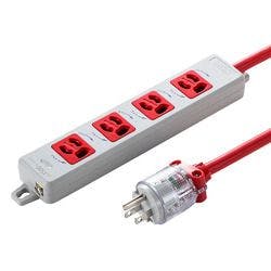 医用接地プラグ付き電源タップ 緊急用 3P4個口 5m TAP-HPM4-5R メーカー在庫品 電源ケーブル・延長コード 医用接地プラグ付き電源タップ 緊急用 3P4個口 5m TAP-HPM4-5R メーカー在庫品 電源ケーブル・延長コード