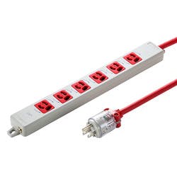医用接地プラグ付き電源タップ 緊急用 3P6個口 3m TAP-HPM6-3R メーカー在庫品 電源ケーブル・延長コード 医用接地プラグ付き電源タップ 緊急用 3P6個口 3m TAP-HPM6-3R メーカー在庫品 電源ケーブル・延長コード