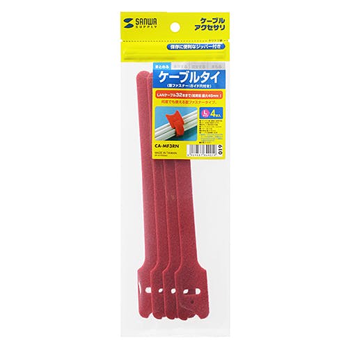 ケーブルタイ(面ファスナー) Lサイズ 赤 4本入 CA-MF3RN メーカー在庫品 作業工具 ケーブルタイ(面ファスナー) Lサイズ 赤 4本入 CA-MF3RN メーカー在庫品 作業工具