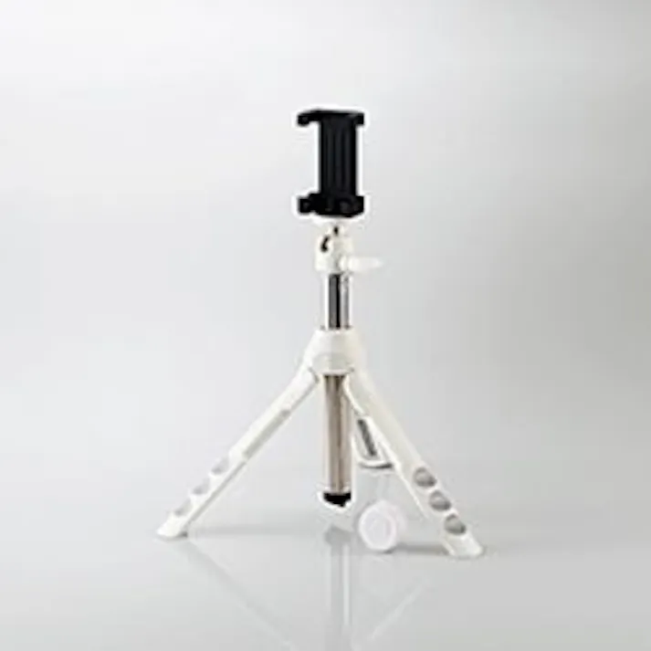 スマートフォン用 2way三脚 Bluetoothリモコン付 ホワイト P-STSRWH