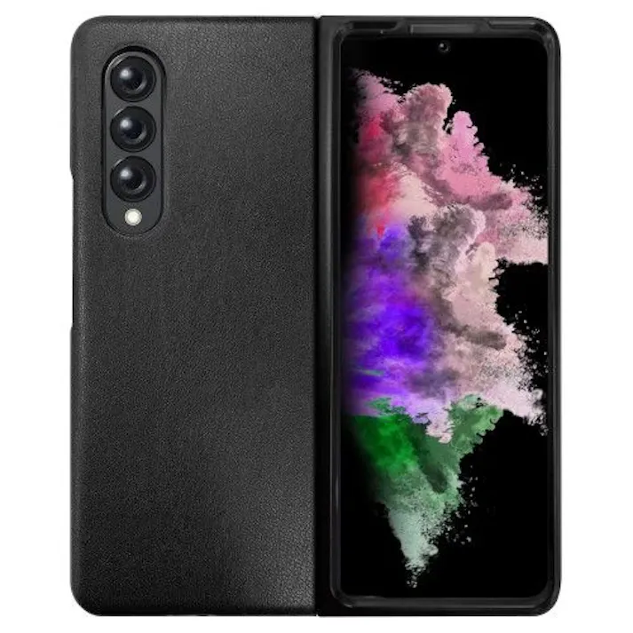 Galaxy Z Fold3 5G ケース カバー レザー オープンタイプ ブラック