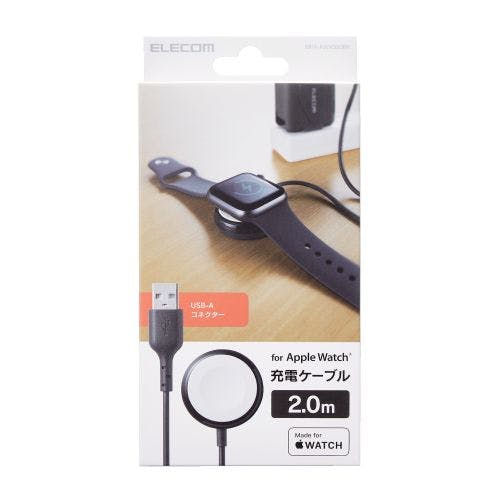 Apple Watch磁気充電ケーブル(高耐久) 約2m ブラック スマートフォンアクセサリ Apple Watch磁気充電ケーブル(高耐久) 約2m ブラック スマートフォンアクセサリ