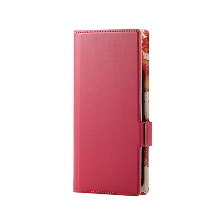 スマートフォン用マルチカバー/薄型/磁石付/Sサイズ ディープピンク