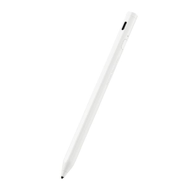 タッチペン スタイラスペン 充電式 USB Type-C 充電 磁気吸着 極細 樹脂 D型 ペン先交換可 ホワイト メーカー在庫品 携帯・スマホグッズ タッチペン スタイラスペン 充電式 USB Type-C 充電 磁気吸着 極細 樹脂 D型 ペン先交換可 ホワイト メーカー在庫品 携帯・スマホグッズ